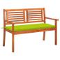 Preview: ARDEBO.de - 2-Sitzer-Gartenbank mit Auflage 120 cm Massivholz Eukalyptus