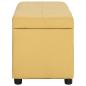 Preview: Bank mit Staufach 116 cm Gelb Polyester