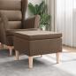 Preview: ARDEBO.de - Hocker mit Holzbeinen Braun Stoff