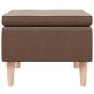 Preview: Hocker mit Holzbeinen Braun Stoff