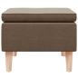Preview: Hocker mit Holzbeinen Braun Stoff