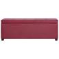 Preview: Bank mit Staufach 116 cm Weinrot Kunstleder