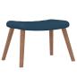 Preview: Schaukelstuhl mit Hocker Samt Blau
