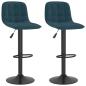 Preview: Barhocker 2 Stk. Blau Samt