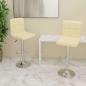 Preview: ARDEBO.de - Barhocker 2 Stk. Creme Stoff