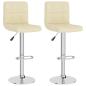 Preview: Barhocker 2 Stk. Creme Stoff