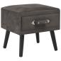 Preview: ARDEBO.de - Nachttisch Grau 40x35x40 Samt