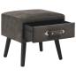 Preview: Nachttisch Grau 40x35x40 Samt