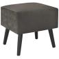 Preview: Nachttisch Grau 40x35x40 Samt
