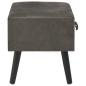 Preview: Nachttisch Grau 40x35x40 Samt