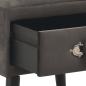 Preview: Nachttisch Grau 40x35x40 Samt