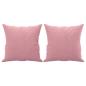 Preview: 3-Sitzer-Sofa mit Zierkissen Rosa 180 cm Samt