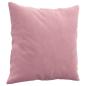 Preview: 3-Sitzer-Sofa mit Zierkissen Rosa 180 cm Samt