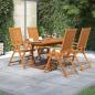 Preview: ARDEBO.de - 5-tlg. Garten-Essgruppe Massivholz Akazie 120-170 cm
