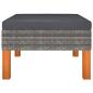 Preview: 6-tlg. Garten-Lounge-Set Poly Rattan und Eukalyptusholz Grau
