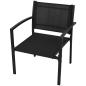 Preview: 4-tlg. Garten-Lounge-Set Textilene Schwarz