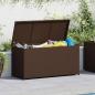 Preview: ARDEBO.de - Garten-Auflagenbox Braun 120x50x60 cm Poly Rattan