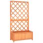 Preview: Garten-Spalier mit Blumenkasten Braun 70x30x135 cm Tannenholz