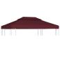 Preview: ARDEBO.de - Pavillon-Dach mit Lüftungsdach 310 g/m² 4x3 m Bordeauxrot