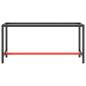 Preview: Werkbankgestell Mattschwarz und Mattrot 170x50x79 cm Metall