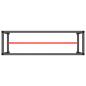 Preview: Werkbankgestell Mattschwarz und Mattrot 170x50x79 cm Metall