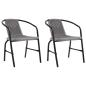 Preview: ARDEBO.de - Gartenstühle 2 Stk. Kunststoff Rattan-Optik und Stahl 110 kg