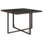 Preview: Gartentisch Braun 109x107x74 cm Poly Rattan und Glas