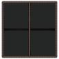 Preview: Gartentisch Braun 109x107x74 cm Poly Rattan und Glas