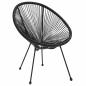 Preview: Moon-Gartenstühle 2 Stk. Rattan Schwarz
