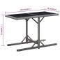 Preview: Gartentisch Anthrazit 110x53x72 cm Glas und Poly Rattan