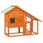 Preview: ARDEBO.de - Kaninchenstall 140x63x120 cm Tanne Massivholz