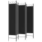 Preview: 6-tlg. Paravent Schwarz 240x200 cm Stoff