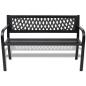 Preview: Gartenbank 118 cm Stahl Schwarz