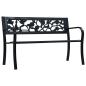 Preview: ARDEBO.de - Gartenbank 125 cm Schwarz Stahl