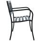 Preview: Gartenbank 125 cm Schwarz Stahl
