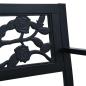 Preview: Gartenbank 125 cm Schwarz Stahl