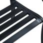 Preview: Gartenbank 125 cm Schwarz Stahl