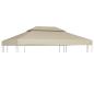 Preview: ARDEBO.de - Pavillon-Dachplane Ersatzdach 310 g/m² Beige 3×4 m