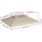 Preview: Pavillon-Dachplane Ersatzdach 310 g/m² Beige 3×4 m