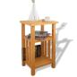Preview: Beistelltisch mit Zeitungsablage 27x35x55 cm Massivholz Eiche