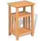 Preview: Beistelltisch mit Zeitungsablage 27x35x55 cm Massivholz Eiche