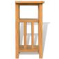 Preview: Beistelltisch mit Zeitungsablage 27x35x55 cm Massivholz Eiche