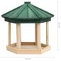 Preview: Vogelfutterhaus Achteck Tanne Massivholz 33x30 cm