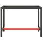 Preview: Werkbankgestell Mattschwarz und Mattrot 110x50x79 cm Metall