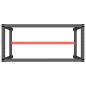 Preview: Werkbankgestell Mattschwarz und Mattrot 110x50x79 cm Metall