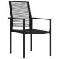 Preview: Gartenstühle 4 Stk. PVC Rattan Schwarz