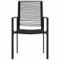 Preview: Gartenstühle 4 Stk. PVC Rattan Schwarz