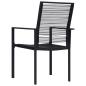Preview: Gartenstühle 4 Stk. PVC Rattan Schwarz