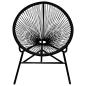 Preview: Garten-Mondstuhl Poly Rattan Schwarz