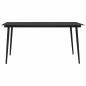 Preview: Garten-Esstisch Schwarz 150x80x74 cm Stahl und Glas